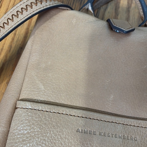 Aimee Kestenberg Tamitha Mini Backpack Soft Pebbled Leather Tan - Picture 15 of 16